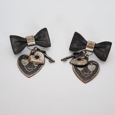 LOT 128:: Pierced Earring Lot- Two pr. Sterling and rest Silvertone