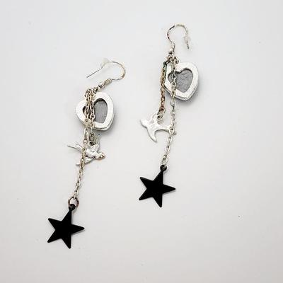 LOT 128:: Pierced Earring Lot- Two pr. Sterling and rest Silvertone