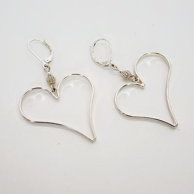 LOT 128:: Pierced Earring Lot- Two pr. Sterling and rest Silvertone