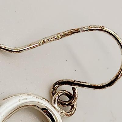 LOT 128:: Pierced Earring Lot- Two pr. Sterling and rest Silvertone