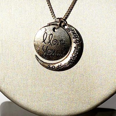 LOT 132:: I love you to the moon necklace and bracelet