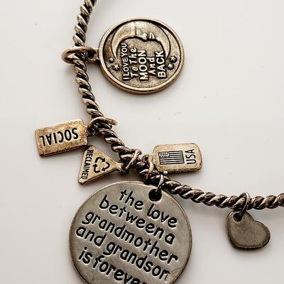 LOT 132:: I love you to the moon necklace and bracelet