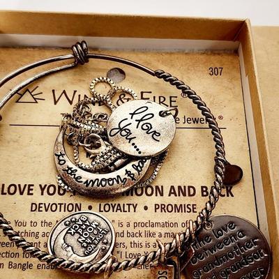 LOT 132:: I love you to the moon necklace and bracelet