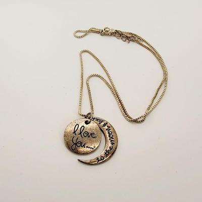 LOT 132:: I love you to the moon necklace and bracelet