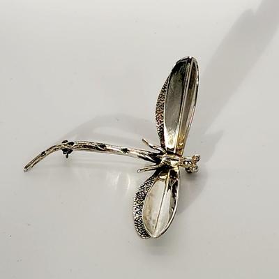LOT 133:: Vintage Sterling Silver Dragonfly Taxco Mexico 12g