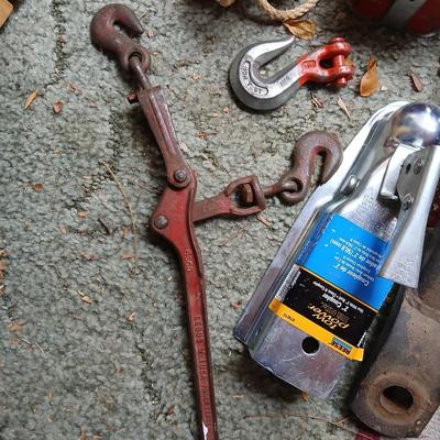 Variety of Automotive needs, hitch, balls, chain, chain binder and more