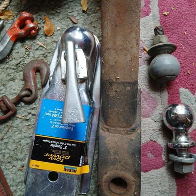 Variety of Automotive needs, hitch, balls, chain, chain binder and more