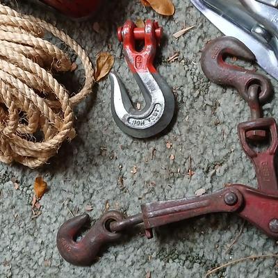 Variety of Automotive needs, hitch, balls, chain, chain binder and more
