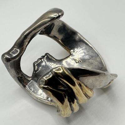Lot 489 Sterling Electro Form Bracelet