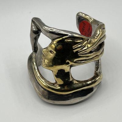 Lot 489 Sterling Electro Form Bracelet