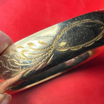 Lot 493 Antique Gold Filled Bangle Bracelet