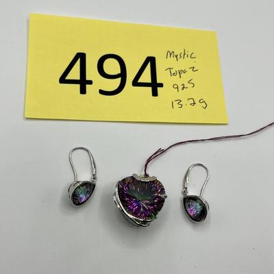 Lot 494 Mystic Topaz on Silver Set