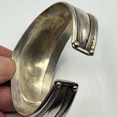 Lot 498 Sterling Cuff Bracelet