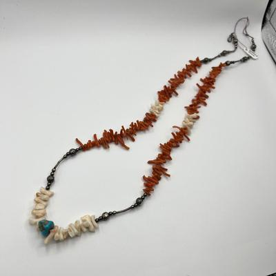Lot 499 NA Stick Coral Necklace