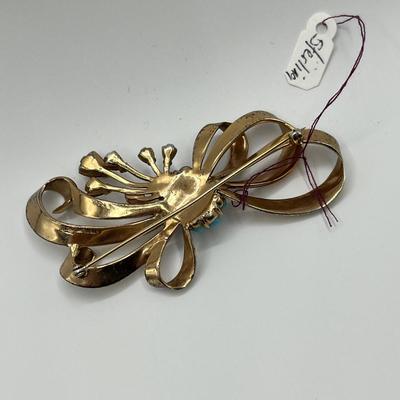 Lot 501 Gold on Sterling Coro style pin