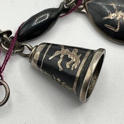 Lot 502 Black enamel on Sterling Jewelry