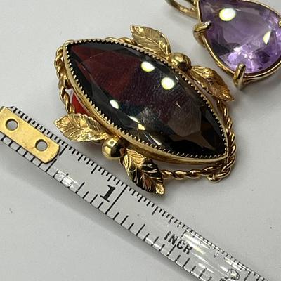Lot 504 Antique Gold Filled Brooch & Gold Plated Pendant