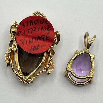 Lot 504 Antique Gold Filled Brooch & Gold Plated Pendant