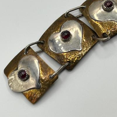 Lot 512 Sterling on Copper Bracelet