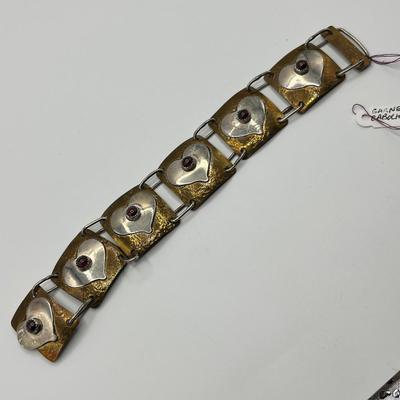 Lot 512 Sterling on Copper Bracelet