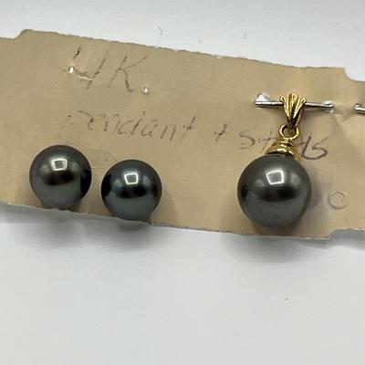 Lot 515 Pearl & 14K set