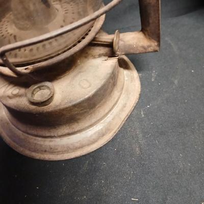 Vintage kerosene lantern marked C.T. HAM MFG. CO.No. 0