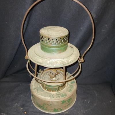 Vintage kerosene lantern marked Handlan USA Property of Denver Water Dept.