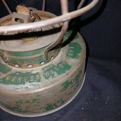 Vintage kerosene lantern marked Handlan USA Property of Denver Water Dept.