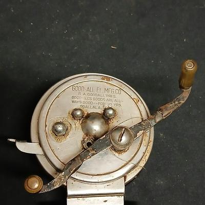 Two vintage Good-All Mfg. fishing reels
