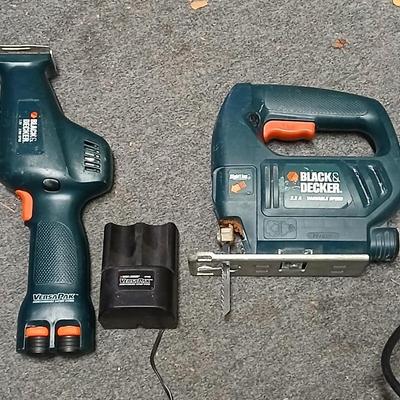 Black and Decker saws all with batteries and charger and Electric Black and decker Jig saw