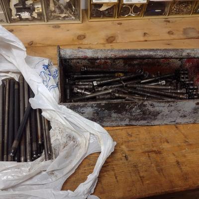 Collection of Automotive Bolts and Rods