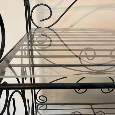 Metal Four Shelf Foldable Bakers Rack
