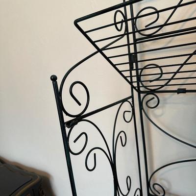 Metal Four Shelf Foldable Bakers Rack