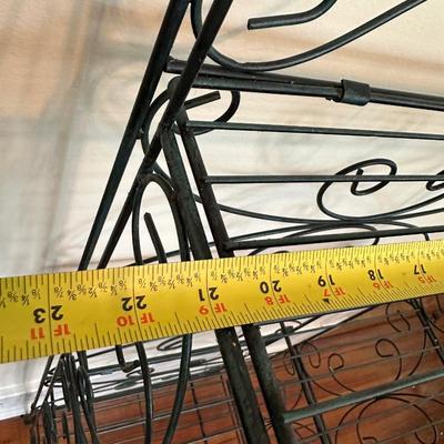 Metal Four Shelf Foldable Bakers Rack
