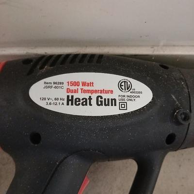 Black and Decker electric drill and a drill master heat gun