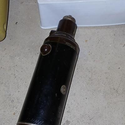 Black & Decker Drill and vintage Dremel tool with original wooden storage box and an Air brush