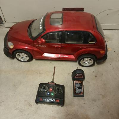Large 9.5-volt battery-operated remote-controlled PT Cruiser with charger