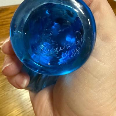 Vtg blue bird of happiness-signed