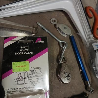 Household hardware, shelving brackets, pulleys, small sewer snake, paint thinner, and MUCH MUCH more!