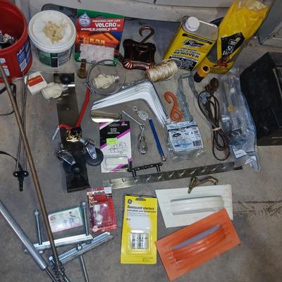 Household hardware, shelving brackets, pulleys, small sewer snake, paint thinner, and MUCH MUCH more!