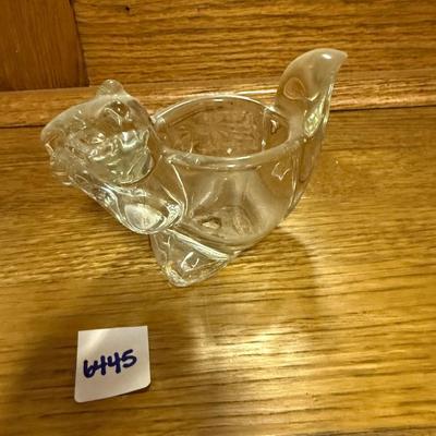 Avon glass squirrel votive holder