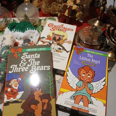 Christmas decorations - Fishing Santa - Fish in ornaments - vintage albums - Gnome - sleigh and more