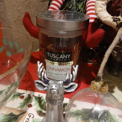 Christmas decorations - Fishing Santa - Fish in ornaments - vintage albums - Gnome - sleigh and more