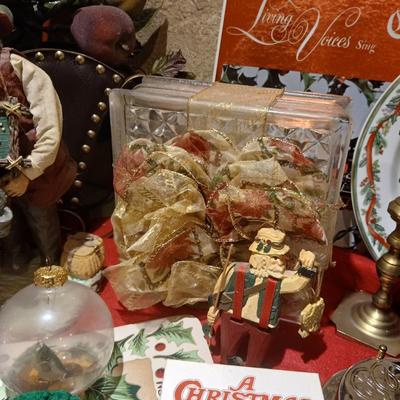 Christmas decorations - Fishing Santa - Fish in ornaments - vintage albums - Gnome - sleigh and more