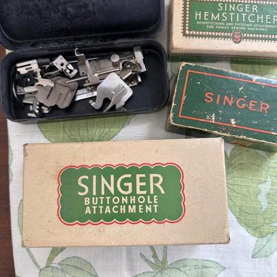 Desk with Singer Sewing Machine