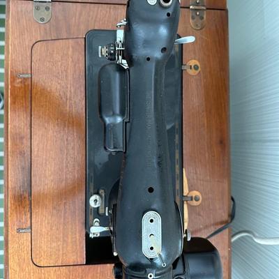 Desk with Singer Sewing Machine