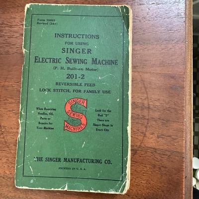 Desk with Singer Sewing Machine