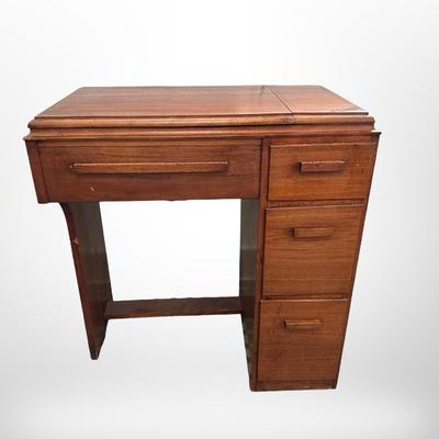 Desk with Singer Sewing Machine