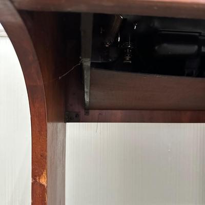 Desk with Singer Sewing Machine