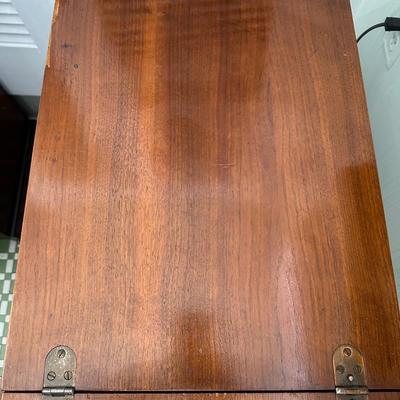 Desk with Singer Sewing Machine